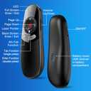 2 in 1 Type C USB Presentation ClickerWireless Presenter Remote PowerPoint Clicker for Computer Presentations with Volume Control,Slide Advancer for Mac Laptop