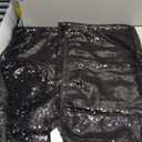 MoKoHouse Black Tablecloth Rectangle 60" x 102" Glitter Table Cloth Sequin Fabric for Halloween Party Wedding Ceremony Cake Dessert Table Decorations