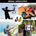 1 Pair Molle Hook for Saddle Hunting - Plastic Clips for Bow Storage, Climbing Sticks, and Tactical Gear with Easy Installation on Molle Platforms (Orange)