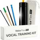 Straws for Voice Training - Multi-Size Vocal Trainer for Singing with Bubbling Water Cup - SOVT Breathing Exercise Tool to Expand Range & Reduce Strain - Professional Vocal Kit