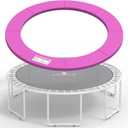 LANGXUN Universal Trampoline Repalcement Safety Pad, 14ft Waterproof Surround Spring Foam Cover for Round Frame (Pink)