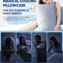 LUXEAR 2 Pack Cooling Pillow Cases Queen Size, Arc-Chill Q-Max > 0.5 for Hot Sleepers, Hair & Skin Friendly, Double-Sided, Machine Washable, Hidden Zipper, Gift for Women Men, 20x30, Blue