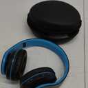 ZIHNIC Bluetooth Headphones Over-Ear, Foldable Wireless and Wired Stereo Headset Micro SD/TF, FM for Cell Phone,PC,Soft Earmuffs &Light Weight for Prolonged Wearing (Black/Blue)