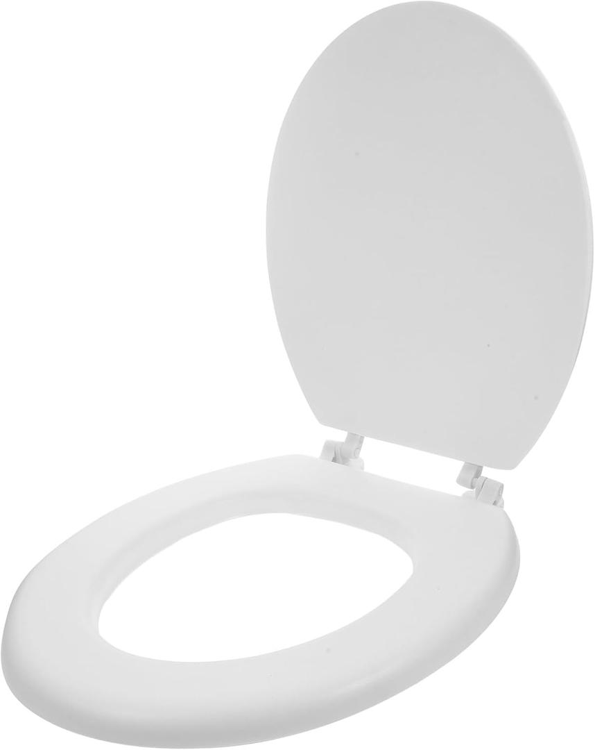 Uonlytech Foam Toilet Seat Soft Cushion Padded Elongated Toilet Seat Cover for Bathroom Replacement Comfortable Thickened Design Easy to Clean