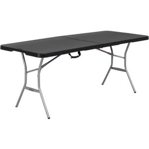 LIFETIME 6-Foot Fold in Half Table, Light Commercial, Black