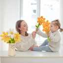 Tezituor 14inch Flower Plush for Mother's Day Sunflower Bouquet Toy for Girls, Lavender-Scented Decorations Valentine's Day Anniversaries Graduation Gifts, 3 Flower & 1 Vase