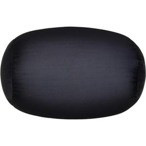 Squishy Microbead Neck Pillow, 7Inch x 12Inch Soft Travel Body Bed Pillow Bean Pillow for Kids Adult Chair Sleeping Car Seat, Fun Dormroom (Black)