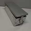 Lock Box with Folding Handle - Durable Metal Storage Chest with Stackable Design to Secure Valuables, Cash, Jewelry, and Weapons by Stalwart (Silver)