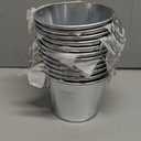 Mini Galvanized Buckets with Handles (4.5 x 3.5 in, 12 Pack)