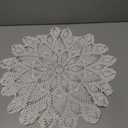 White Handmade Crochet Cotton Table Cloth Lace Doilies Round Lace Tablecloths 20 Inches.