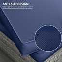 14 Pcs Outdoor Cushion Covers Patio Cushion Slipcovers Replacement Splash Proof with Zipper for Outdoor Furniture, Patio Sofa Couch 3 Sizes, Covers Only Blue, 25.5''×25.5''×4''