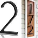 5" Metal Floating House Numbers,Ranslen Black Zinc Alloy Solid Modern House Address Number,Anti-Rust House Numbers Decorative Address Sign for Door Garden Mailbox with Nail Kit,Coated Black,Number(2)