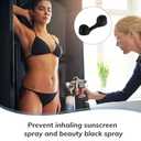 Tondiamo 100 Pieces Nose Plug Filter Disposable Nose Filter Sponge for Women Men Sunless Spray Tanning Outdoor Dust Construction Areas(Black)