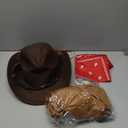 Toulite 4 Pcs Western Outfits for Men Cowboy Tassel Vest Hat Belt Buckle Paisley Bandana for Halloween Cosplay Large