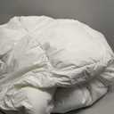 BPC Organic Feather Down Comforter Full Size, Fluffy Duvet Insert for All-Season with 100% Cotton Cover and Puffy Feather Down Filling, Ivory White, 82x86 Inches