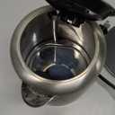 Amazon Basics Electric Stainless Steel Kettle for Tea and Coffee, BPA-Free, Fast Boiling, Auto Shut-Off, 1 Liter, 1500W, Black and Silver