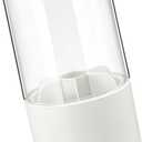 360 Degree Rotating Makeup Brush and Toothbrush Holder with Cover Storage Container for Bathroom Bathroom Storage (Milk Apricot White)