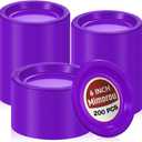 Mimorou 200 Pcs Plastic Dessert Plates 6 Inch Disposable Round Dinner Cake Plates Bulk for Wedding Birthday Picnic Salad Appetizer Party Supplies(Purple)