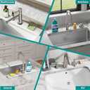 MAGKOTA Stone Faucet Mat for Kitchen Sink - Quick Dry Diatomite Sink Splash Guard, Prevents Moisture Buildup & Water Stains, Water Absorbing Stone Tray for Bathroom Countertop (White, 23.6" x 4")