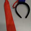 Sailor Costume Set, Yellow Square Accessories with Sailor Hat Headband Red Tie Socks for Men Women for Halloween Sponge Cosplay