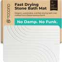 TOSORO - Stone Bath Mat Diatomaceous Earth Shower Mat Non-Slip Super Absorbent Diatomite Stone Bath Mats for Bathroom Floor Quick Drying Natural Easy to Clean (23.5 x 15) - Sandstone, Pack of 1