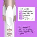 Conair Double Ceramic 1-Inch Curling Iron, 1-Inch Barrel Creates Classic Curls, Hair Curler for Use on Short, Medium, & Long Hair, White/Rose Gold