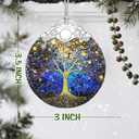 Tree of Life Stained Glass Ornament, Christmas Ornaments – Christmas Tree Decor, Holiday Decor, Xmas Stocking Stuffers, Gift Idea, Gifts for Coworker, Friend, and Family