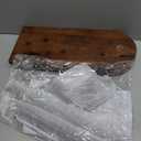 Leadpro Wooden Floating Shelves for Wall, Floating Shelf for Bedroom Kitchen Decor, Wall Mounted Rustic Farmhouse Wood Shelf for Books, Plants, Set of 3(Rustic Brown, S (Round))