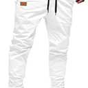 JMIERR Mens Casual Joggers Pants - Cotton Drawstring Chino Cargo Pants Hiking Outdoor Twill Track Jogging Sweatpants Pants, XL