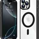for iPhone 16 Pro Case, Compatible with MagSafe, [Military-Grade Protection][Full Camera Protection] PC Back, Slim/Thin, Anti-Scratch Shockproof Protective Cover 6.3 Inch, Black