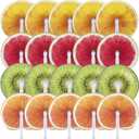 20 Pcs 10" Fruits Decorations Round Paper Folding Hand Fans Handheld,Foldable Chinese and Japanese Fans Bulk for Gifts,Weddings Festival,Birthday,Summer,Party Favors,School Cultural Shows