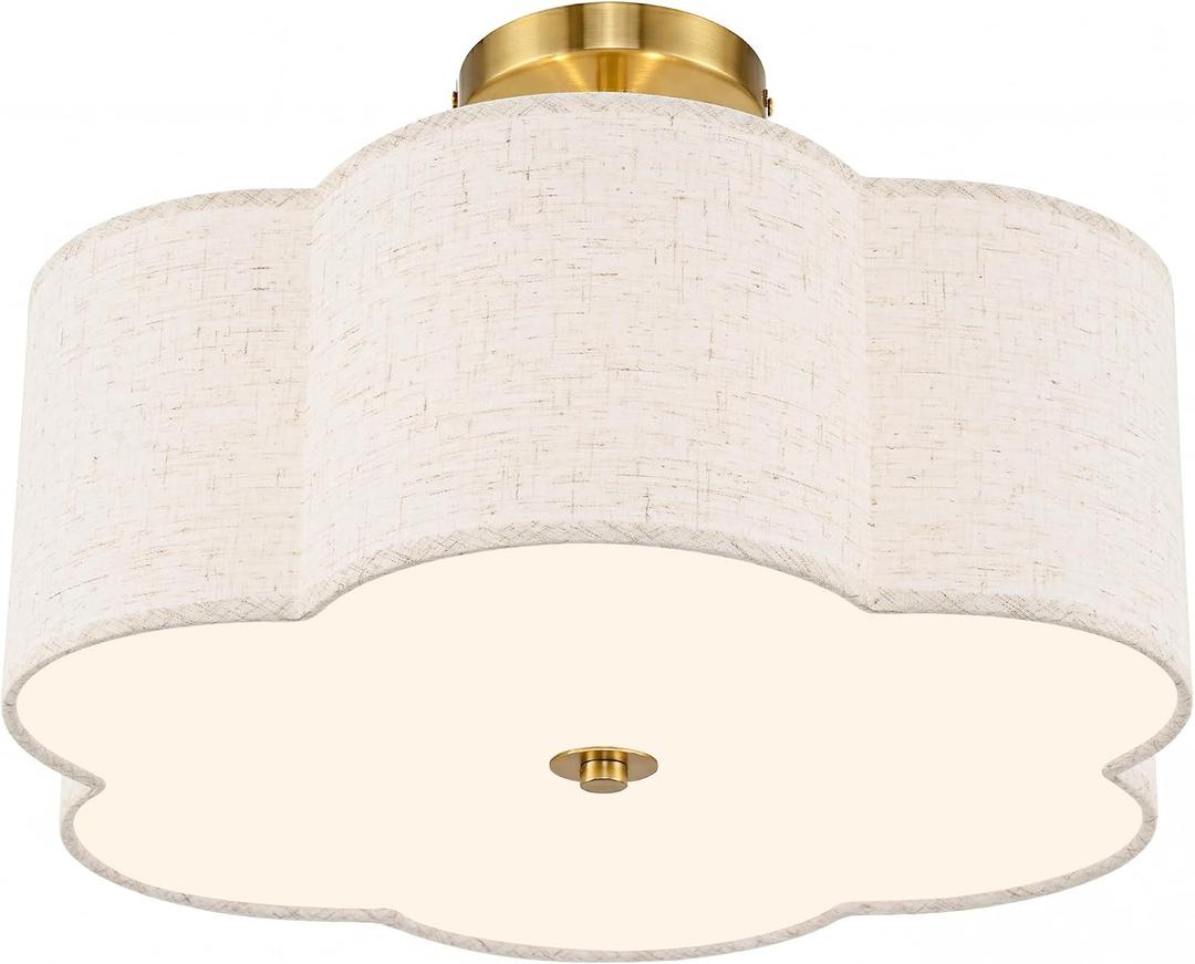AUTELO 3-Light Modern Semi Flush Mount Ceiling Light Fixture, 18 Inch, 17.7 Inch