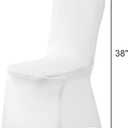 Spandex Chair Cover,25PCS,Chair Covers,Living Room Chair Covers,Removable Chair Cover Washable Protector Stretch Chair Cover for Party, Banquet,Wedding Event,Hotel(White)