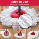 Mop Replacement Heads for O-Ceda Mop Replace Head Easy Wring Spin Mop Heads Replacements, O-Cedar Microfiber Spin Mop Refills, Spin Mop Replacement Head (White-6-pack)