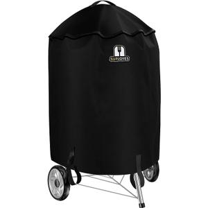 SUPJOYES Grill Cover for Weber Charcoal Kettle, Premium 22 Inch BBQ Grill Covers, Heavy Duty Waterproof Barbecue Accessories