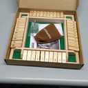 AMEROUS 12 Inches Shut The Box Family Game (1-4 Players), 4 Sided Large Wooden Number Dice Board Game with 12 Dices and Shut The Box Rules for Kids, Adults