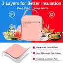 Lunch Box for Kids Lunch Boxes Insulated Lunch Containers Lunchboxes Kids Lunch Bag for Girls Thermal Meal Small Lunch Tote for School Pink