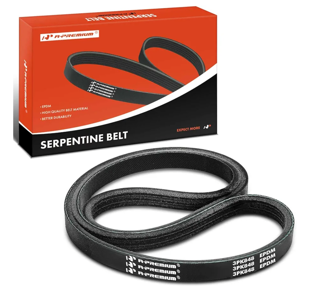 A-Premium Engine Serpentine Drive Belt Compatible with Toyota Echo 2000-2005 & Scion xA xB 2004-2006 & Smart Fortwo 2005-2007, 0.7L 0.8L 1.5L, 33.46 Inches