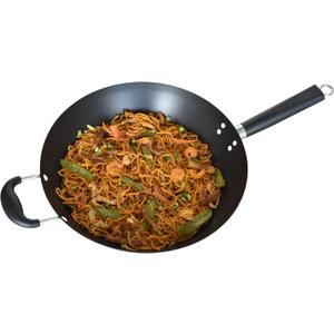 IMUSA USA 14" Traditional Nonstick Coated Wok with Triangle Helper Handle