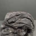 Cozy Bliss Faux Fur Throw Blanket for Couch, Fuzzy Soft Plush Thick Bubble Blanket for Sofa Bedroom Living Room, 60 * 80 Inches Tie-dye Taupe