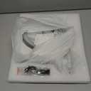 Rocollos Rechargeable Wall Mounted Lighted Makeup Mirror Chrome, 8 Inch Double-Sided LED Vanity Mirror 1X/10X Magnification,3 Color Lights Touch Screen Dimmable 360Swivel 13 Inch Extendable