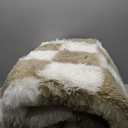 KICMOR Area Rugs for Bedroom Living Room, 4x6 Fluffy Soft Beige and Cream White Checkered Rug Fuzzy Shag Shaggy Carpet, Indoor Plush Rugs for Kids Boys Girls Dorm Nursery Office Home Decor Aesthetic