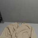 CHERFLY Women's V Neck Sweater Dresses Batwing Long Sleeve Backless Bodycon Long Dress with Belt (Large, Deep Apricot)