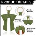 3 x 4 Pcs Bow Leather Charm for Bag Purse Handbag, Bow Keychain Thank You Appreciation Gift Elegant Bag Cute Charm Car Key Ring for Teacher Women Accessories Graduation Gift