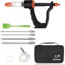 Premium Marinade Injector Syringe  Adjustable Flow (5ml/10ml/15ml), 4 Stainless Steel Needles, Meat Injector for Turkey, BBQ, Chicken, Beef, Pork, Brisket, Smoking & Holiday Cooking