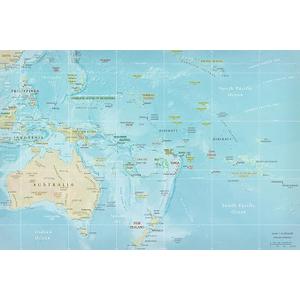 Pacific Ocean Map Poster
