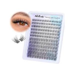 Natural Lash Clusters Wispy Cluster Eyelash Extensions Left&Right Cluster Lashes C Curl Individual Lashes Extension DIY Natural Eye Lash Clusters