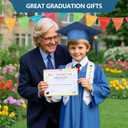 Kindergarten graduation cap and gown with 2026 Tassel, Certificate for Toddler Children (27"-33") (Blue)