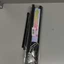 Fvonzn Tension Curtain Rod 26 to 48 Inch Adjustable Tension Rods 6 Pack Expandable Spring Tension Rod Black No Drilling for Closet Kitchen Cupboard Wardrobe Door Bookshelf DIY Projects