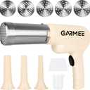 Electric Pasta Maker Machine Noodle Maker - Automatic Spaghetti Maker Pasta Roller Kitchenaid Attachment All-in-One Cordless Homemade Pasta Machine Beige